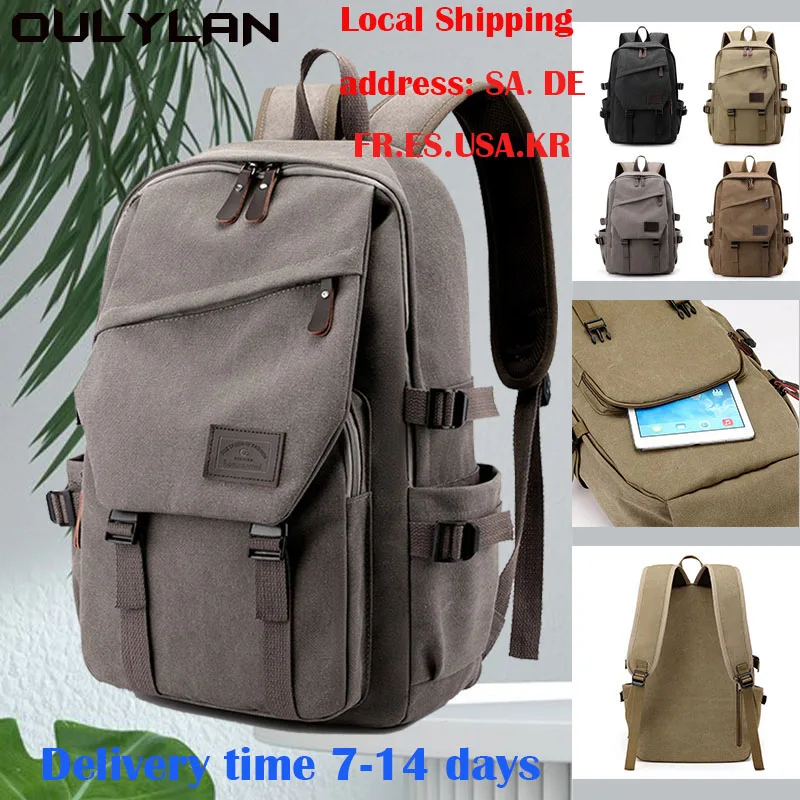 Oulylan Large Capacity Backpack Men Laptop Backpacks 15.6 Oxford Solid High School Bags Teen College Boy Gril Student Backpack