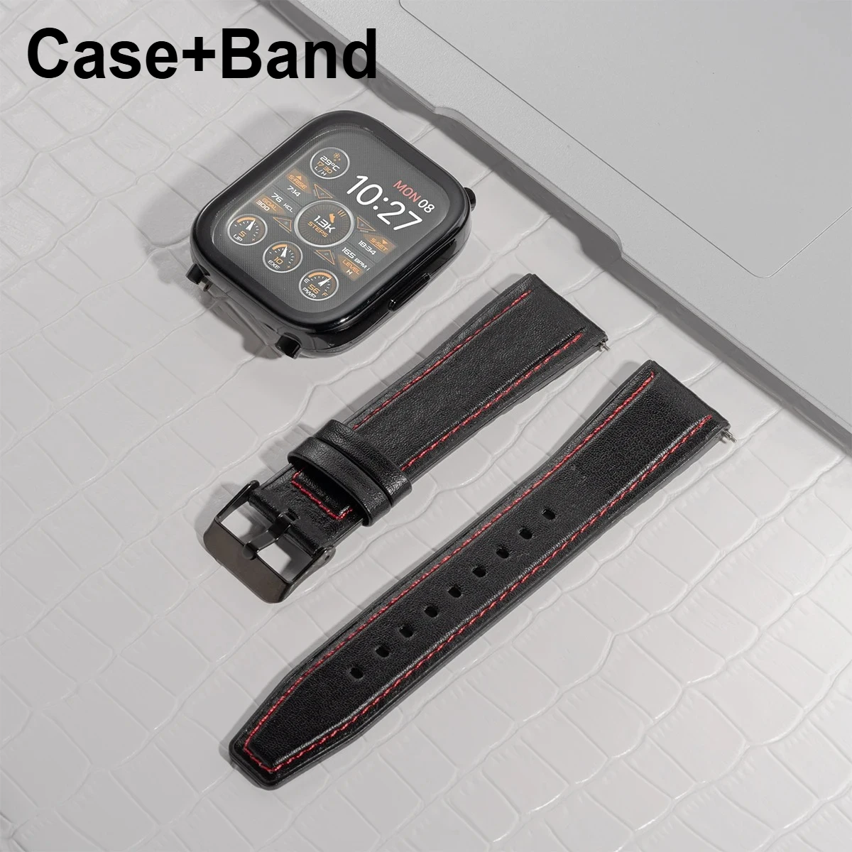 Hülle + Lederarmband für Redmi Watch 5 Active, Armband, Vintage-Silikonarmband für Redmi Watch 5 Lite Smartwatch, austauschbar