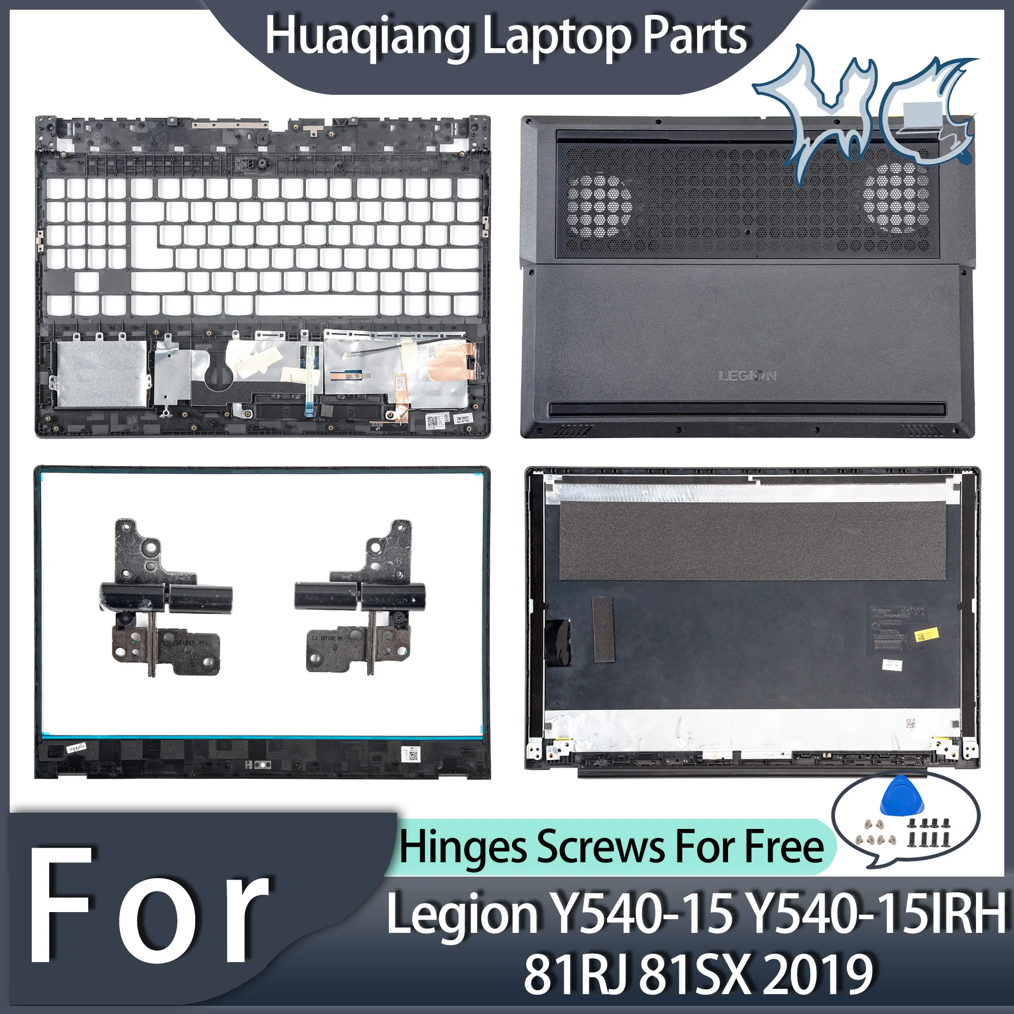 

Laptop Cover For Lenovo Legion Y540-15 Y540-15IRH 81RJ 81SX 2019 LCD Back Cover Bezel Palmrest Bottom Notebook Parts Replacement