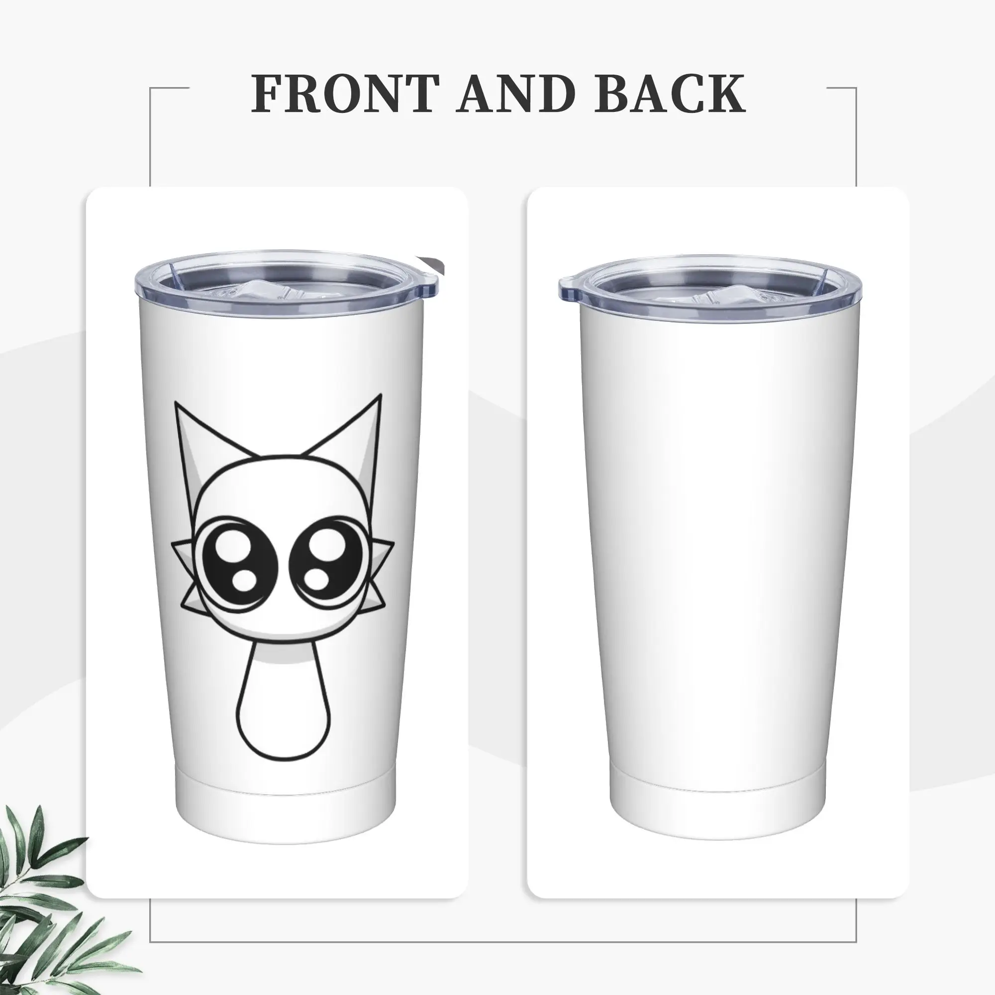 Sprunki Cartoon Anime Tumbler Vacuum Insulated  Coffee Cups Vacuum Flask Double Wall Mugs Water Bottle
