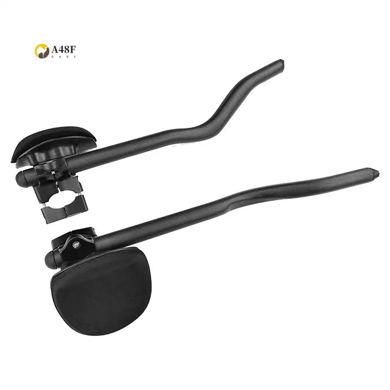 

A48F-1 Pair 30° Bicycle Rest Handlebar Carbon Fiber Auxiliary Rest Handlebar For Flat Handle Bar Cycling Accessories