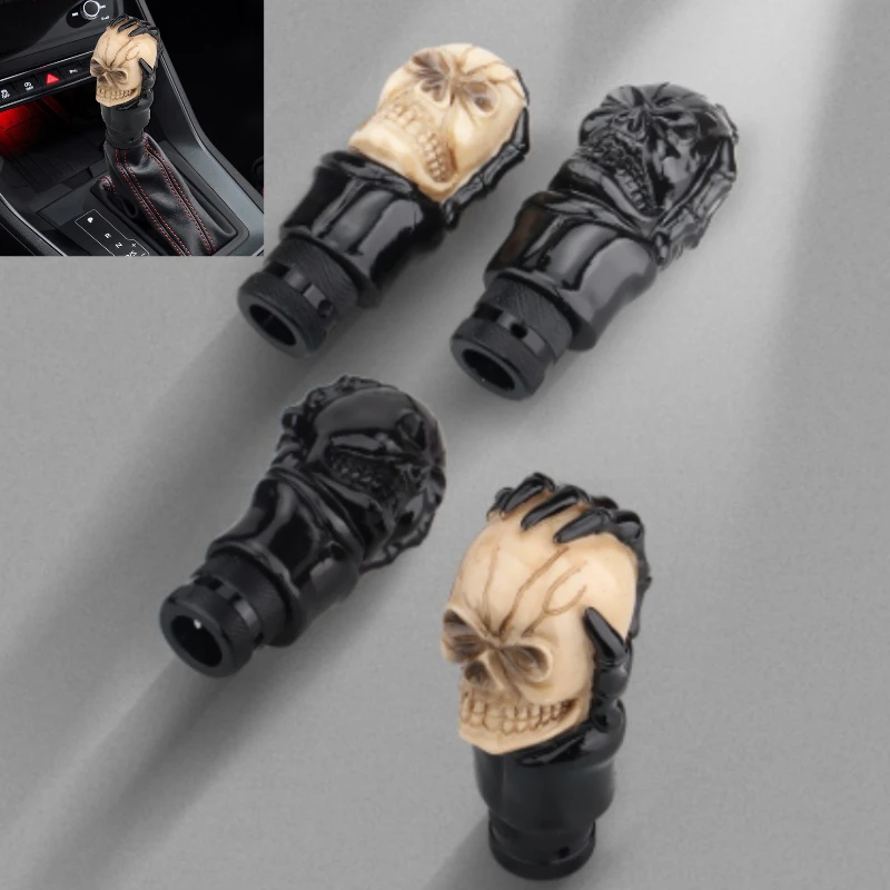 

1PCS Universal ABS Skull Head Car Gear Shifter Knob Skull Shifter Lever Fit for Manual Transmission，Interior Accessories