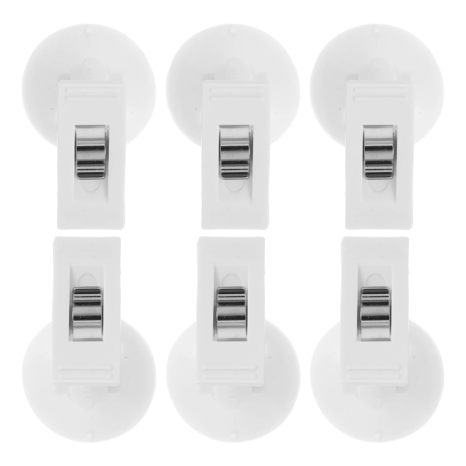 

6 pcs Multifunctional Suction Cup Clips Car Sunshade Organizer Refrigerator Note Holder Durable Rubber Plastic Design Travel
