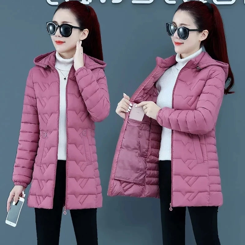 

Winter Parkas Long Coat Warm Casual Parka 2025 New Winter Jacket Loose Cotton-Padded Jackets Coats Female Outwear 6XL