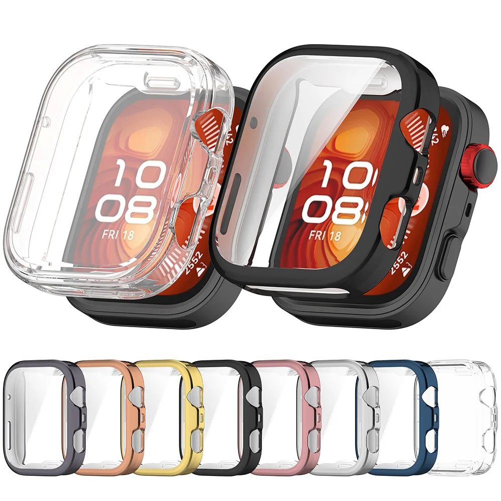 Custodia in vetro temperato per Huawei Watch Fit 4 Accessori Protezione per schermo a copertura totale Custodia rigida per paraurti per PC per Huawei Fit 4