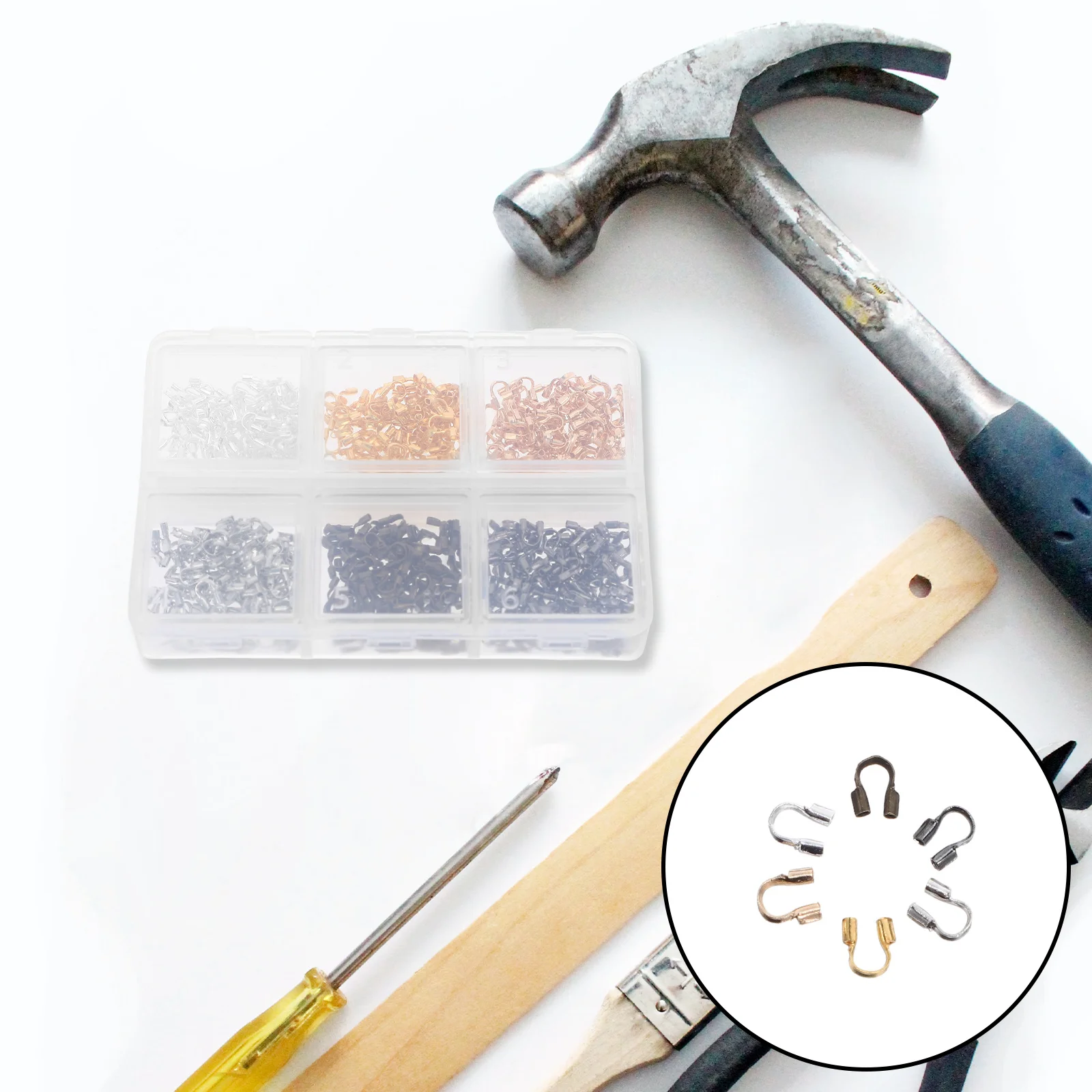 

600pcs Copper Wire Guards U Shape For Jewelry Making Necklace Bracelet Diy Thread Guard End Caps Jewelry Findings Supplies