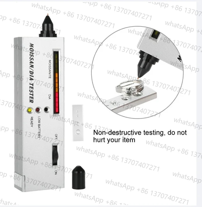 Brand New High Quality 4pcs/Set Moissan Tester Home 9V Battery Detector Pen Diamond Jewelry Tools LED Moissanite Tester