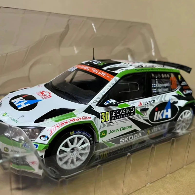 IXO 1/18 Scale FABIA R5 #30 Racing Car Alloy Simulation Car Model Static Collection Decorated Holiday Gifts Toys Souvenir Gift