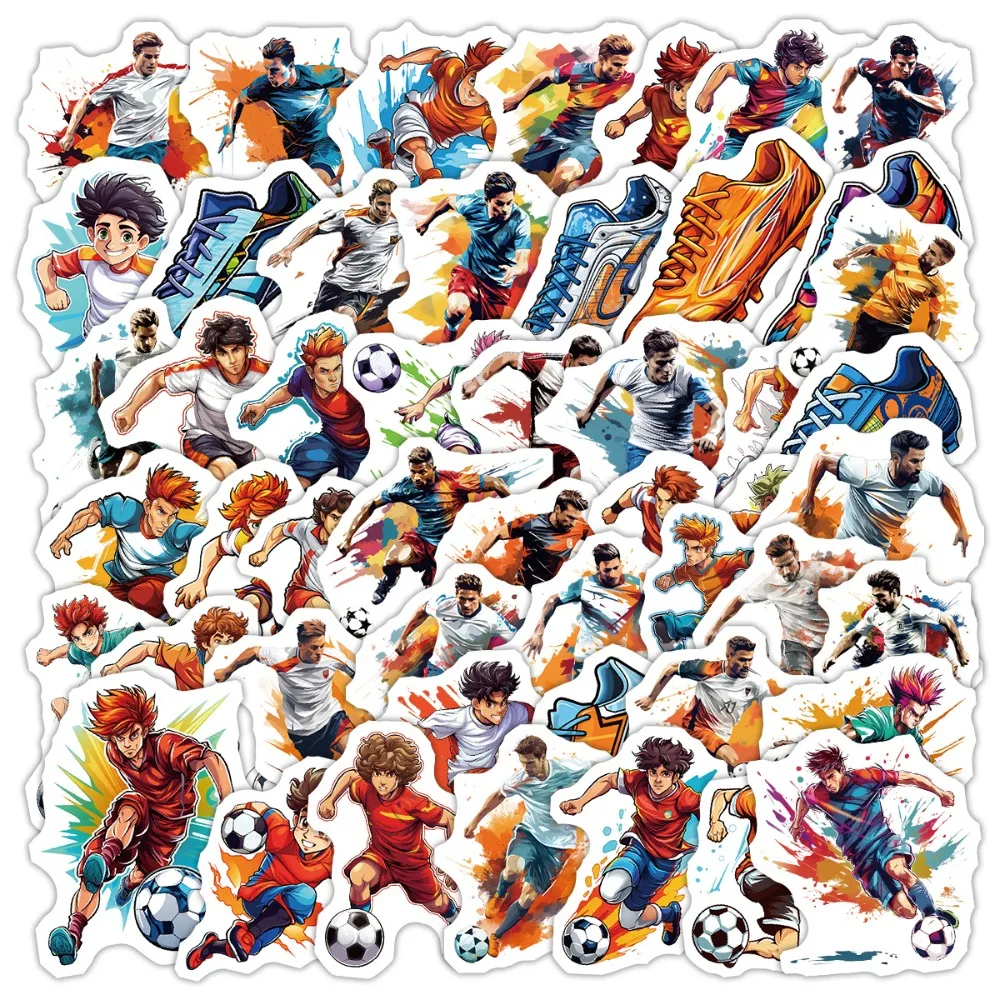 10/50Pcs Cute style football sticker cartoon characters sports decoration DIY water cup luggage guitar children's toy decoration