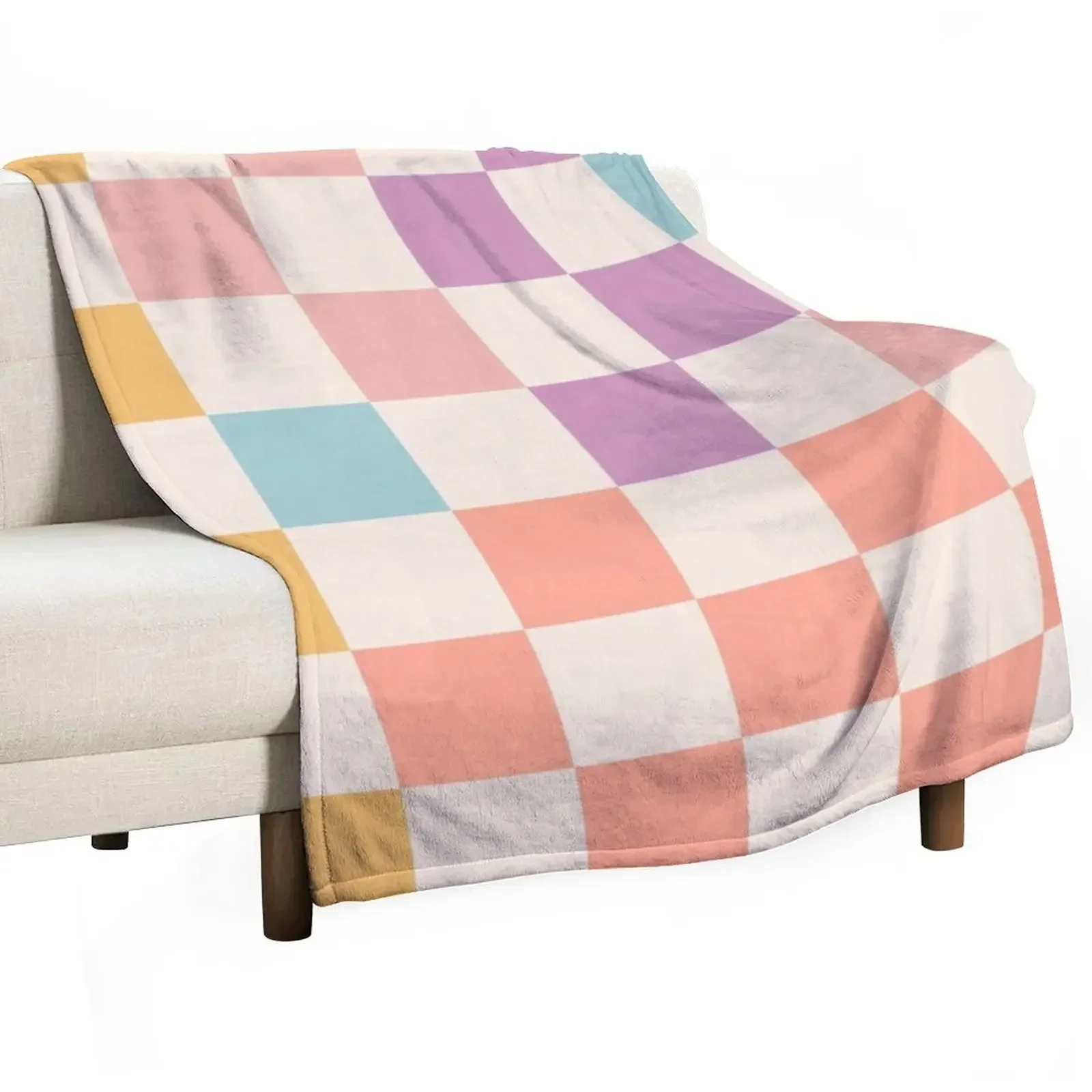 

Sunny Check Pattern - Positive geometry Throw Blanket Hairy Luxury Throw for sofa Blankets