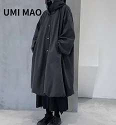 UMI MAO Yamamoto Dark Spring Autumn Lapel Jacket Short Casual Design Workwear Windbreaker Trench Coats Female Coat Y2K