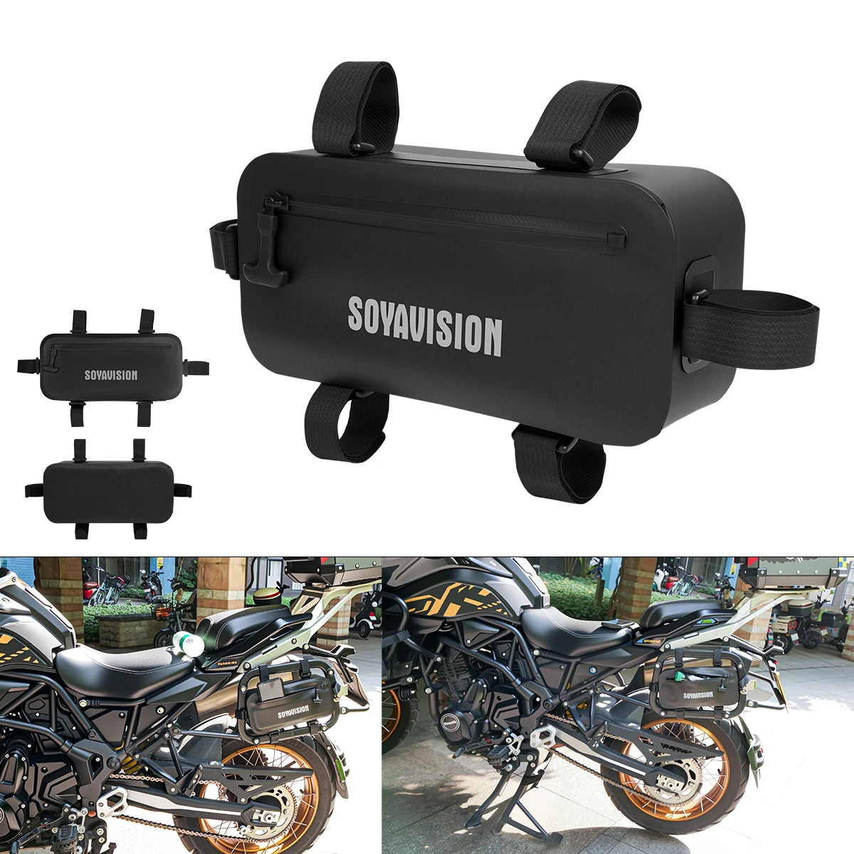 Motorcycle Side Bag Waterproof Tool Bag Motorcycle Hanging Bag Motorcycle Bumper Repair Tool Placement Bag
