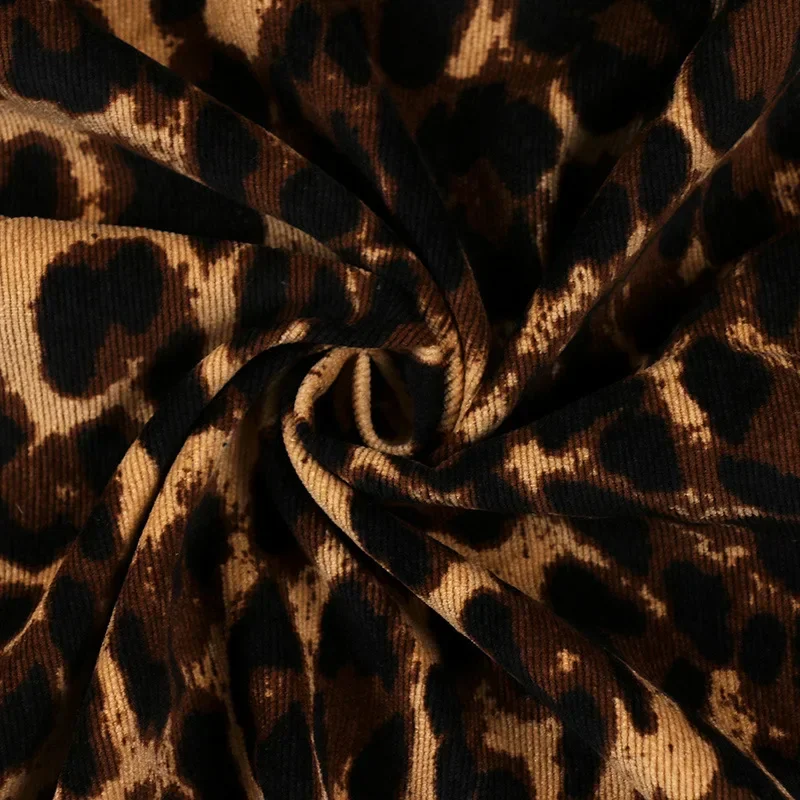 ليوبارد طباعة سروال قصير النسيج التمويه سروال قصير طباعة القماش البوليستر الملابس DIY بها بنفسك فستان اليدوية الخياطة اللحف ليوباردبينت #4