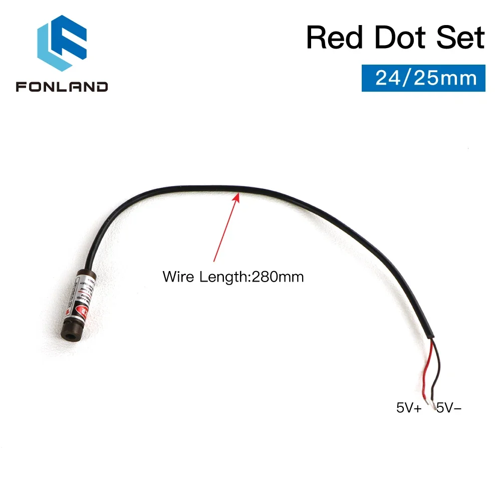 FONLAND Dot Set Positioning Diode Module Laser Engraver Dia:25mm DC 5V For DIY Co2 Laser Head Cutting Machine