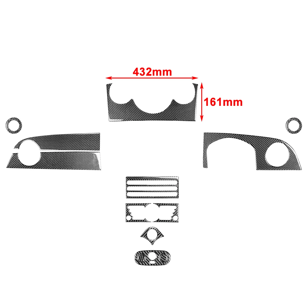 13Pcs Carbon Fiber Pattern Full Set Interior Car Accessories Trim Kit Decorative For BMW Mini Cooper R50 R53 2005-2006 RHD