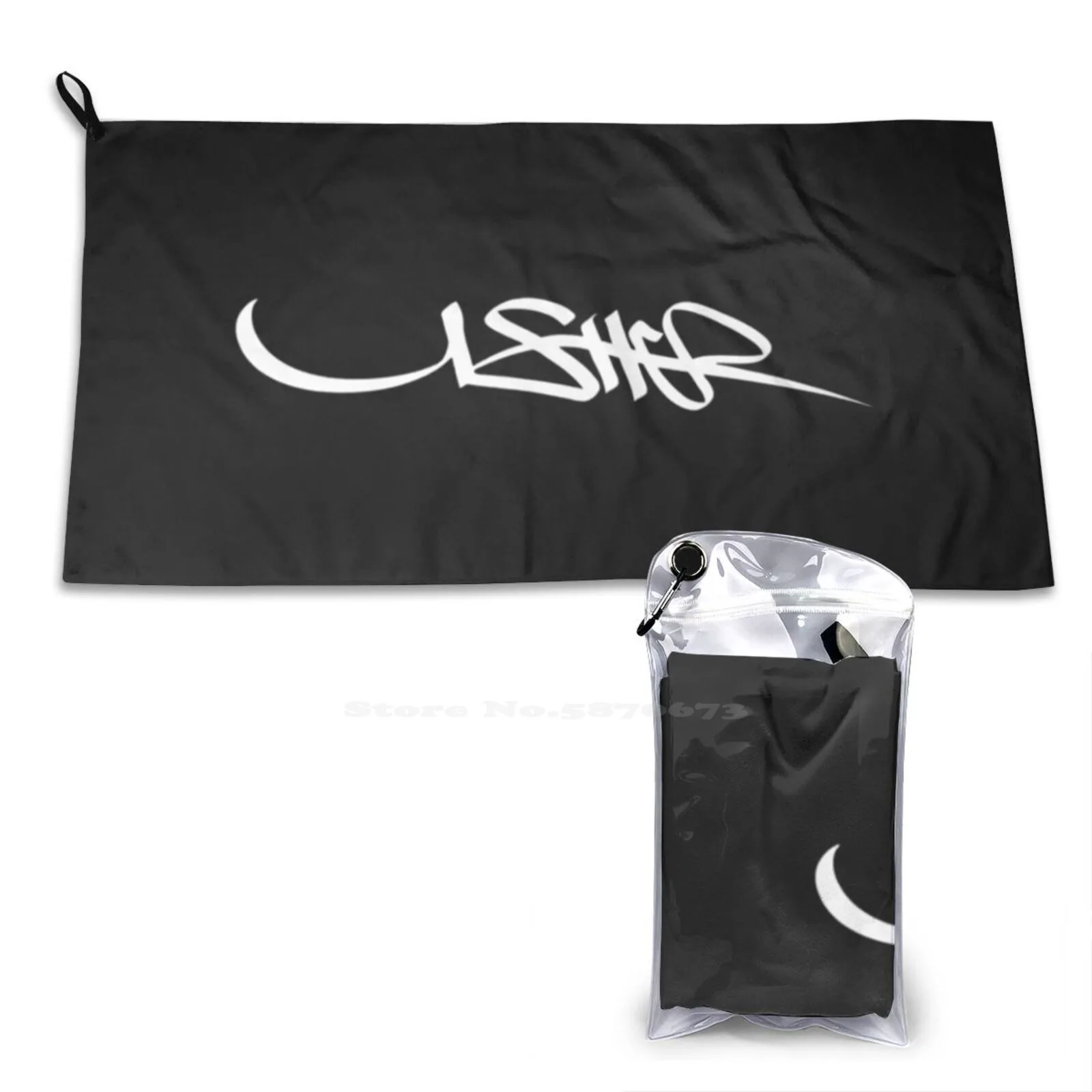 Usher Logo Soft Towel Quick Dry Beach Towel Confessions Usher Usher American Singer Songwriter Logo Usher American Singer