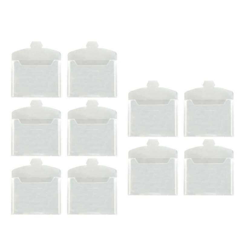 10Pcs Clear PVC Pockets, Die Cuts Stamps Storage Pockets Set