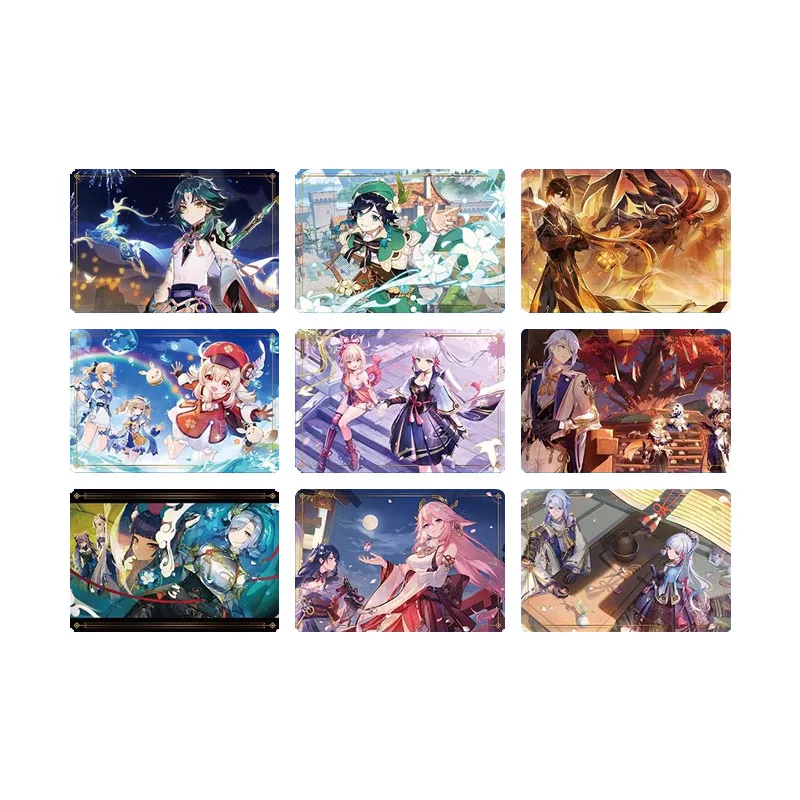 Bandai-Genshin Impact Anime Cards for Children, Rick Series Collection, Metal Hobby, Genuine Toys, Birthday Gift, 02