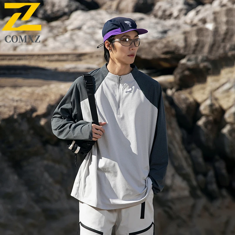 

Simple Style Men's Sports T-shirt 2025 New Quick Drying Breathable Loose Anti UV Base Shirt Outdoor Camping Hiking Long T-shirt