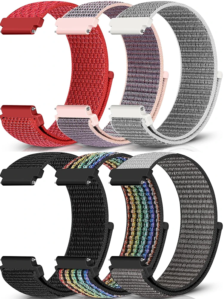 Nylon loop Band For Samsung Galaxy Watch 7/6/5/pro/4/Classic/active 2 47-44mm 20mm/22mm sport bracelet huawei gt 4/2/e/3 strap