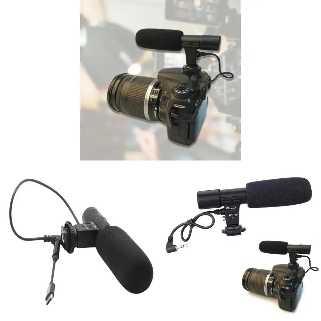 Универсальный микрофон 3,5 мм, внешний стереомикрофон для видеокамер DSLR MIC-01