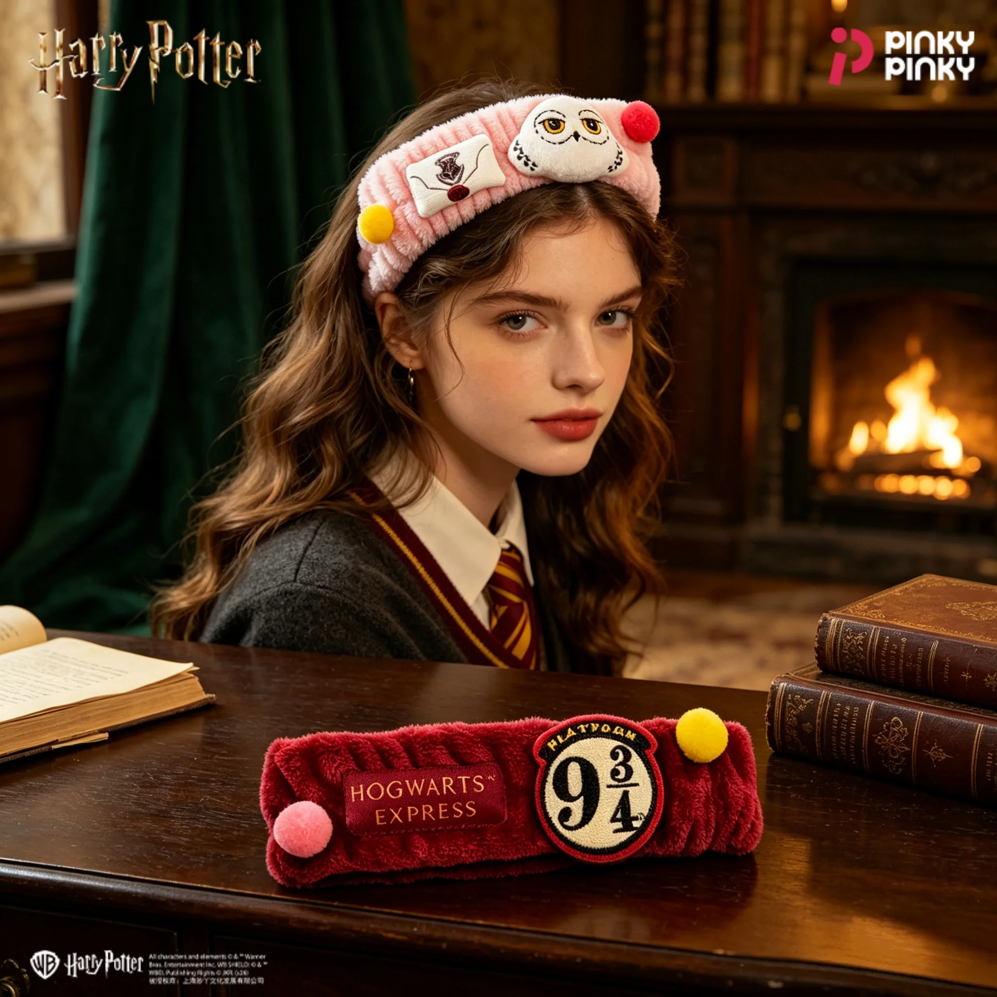 Pinky Harry Potter Plush Hair Band Blind Box Cute 3D Figure for Daily Halloween Christmas Birthday Gift for Students Fans Women view 2