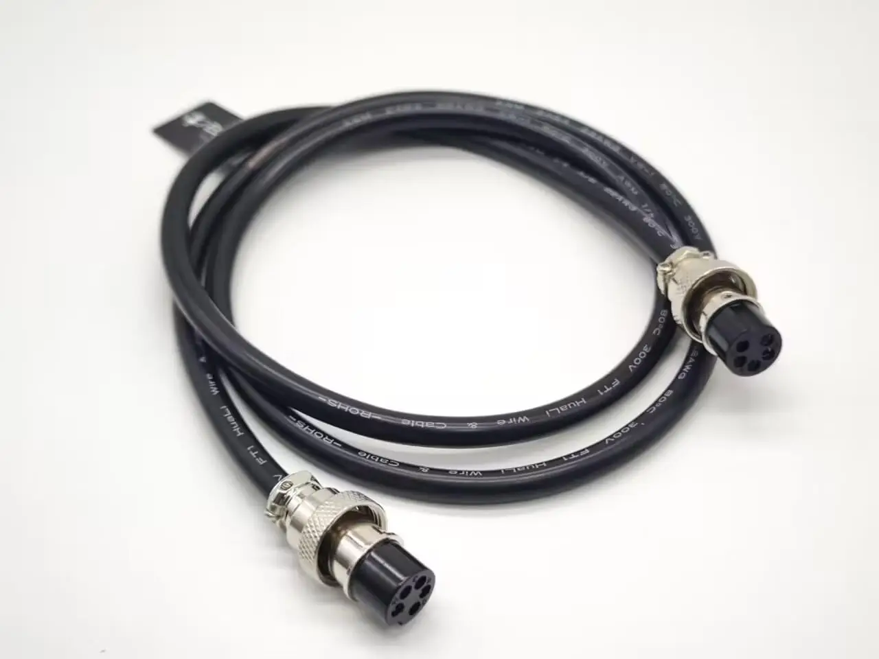 GX16 Double Female Electrical Plug Female to Female Circular Aviation Connector with Cable 1M (5 Pin)