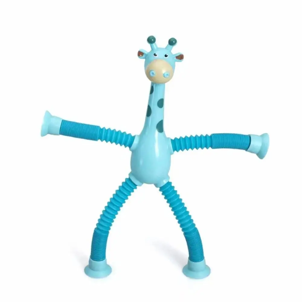 Telescopic Suction Cup Giraffe Pop Tubes Sensory Toys Animal Sucker Educational Toy Stretch Tube for Kid Adult Stress Relief Toy