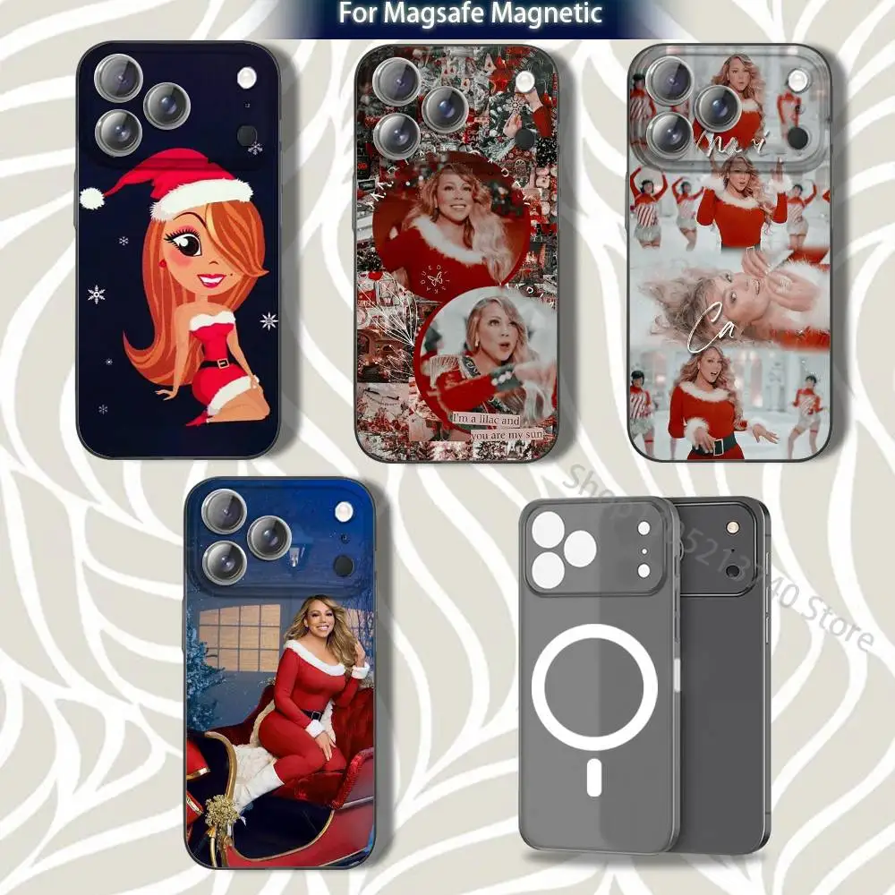 M-Merry C-Christmas-ES Матовый чехол для телефона для iPhone 17,12,11,14,13,15,16,Plus,Air,Pro,Max,E,Mini для MagSafe Magnetic Grey