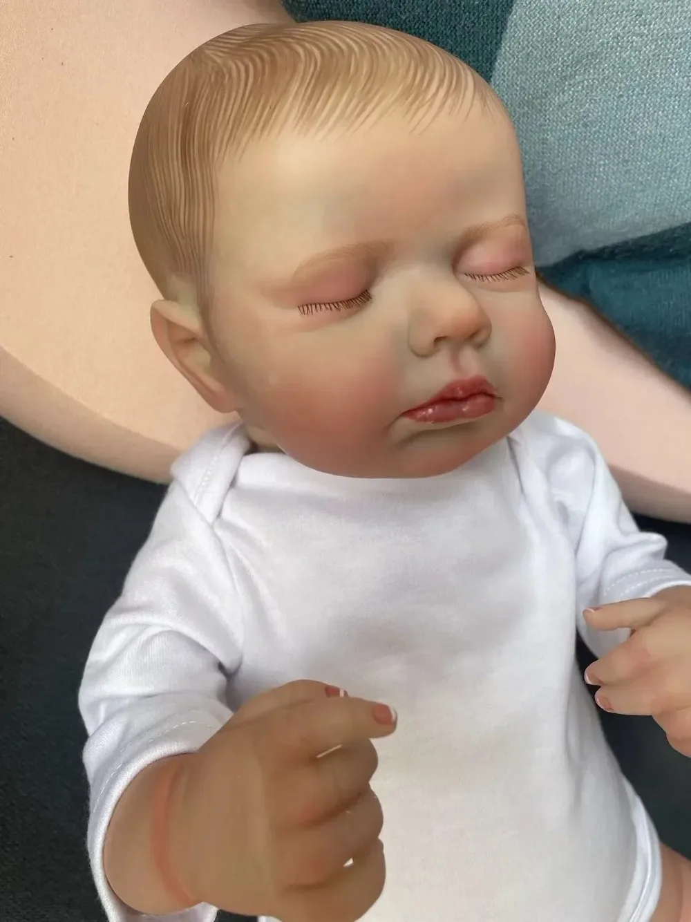 Muñeca Reborn LouLou de 48CM, tacto suave, realista, muñecas artísticas hechas a mano, pintura 3D de piel con venas visibles, Muñeca Reborn