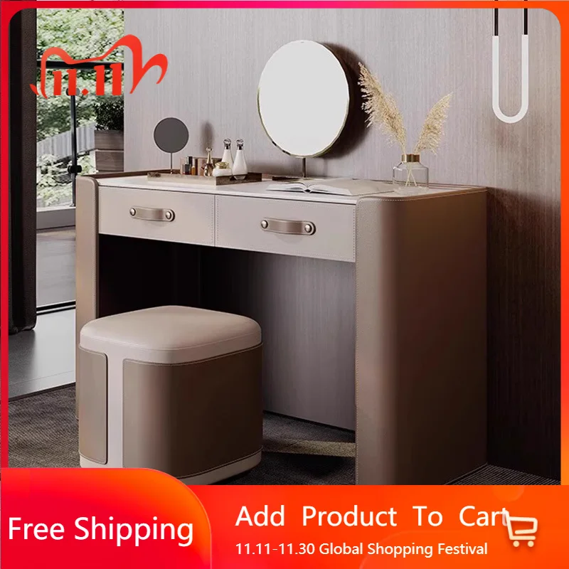 

Vintage Cosmetics Dressing Table Chair Desk Organizer Drawers Dressing Table Computer Women Mesa De Maquillaje Home Furniture
