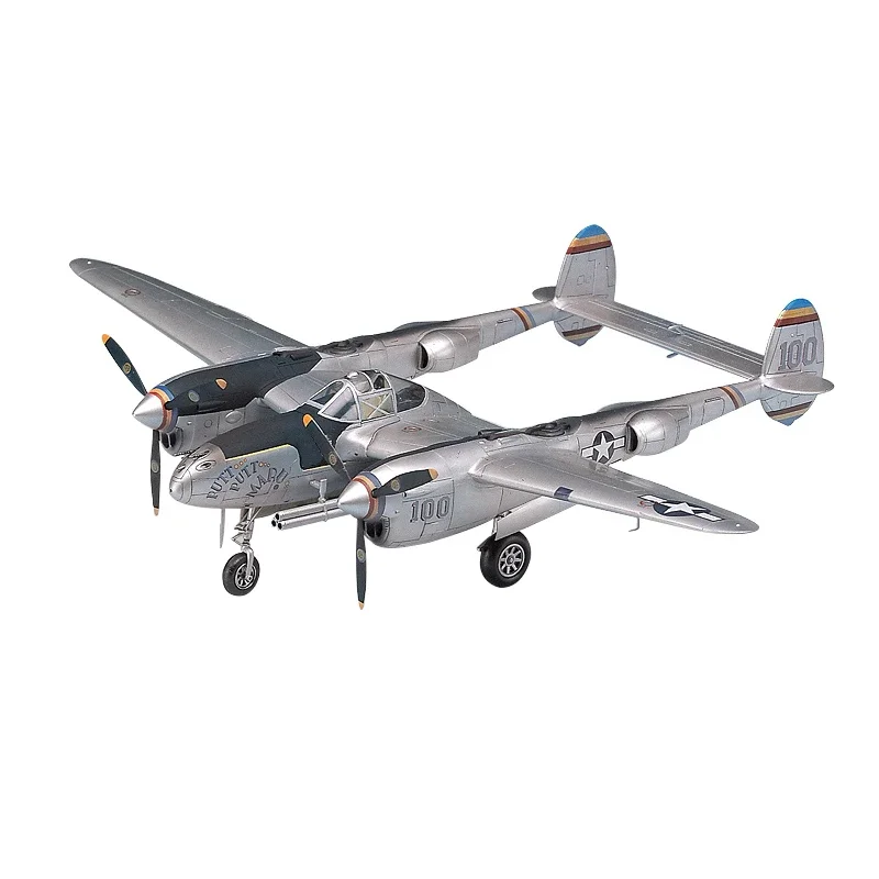 Relâmpago Fighter Aircraft Model Kit, Montagem Academia, US P-38, 12282, 1:48