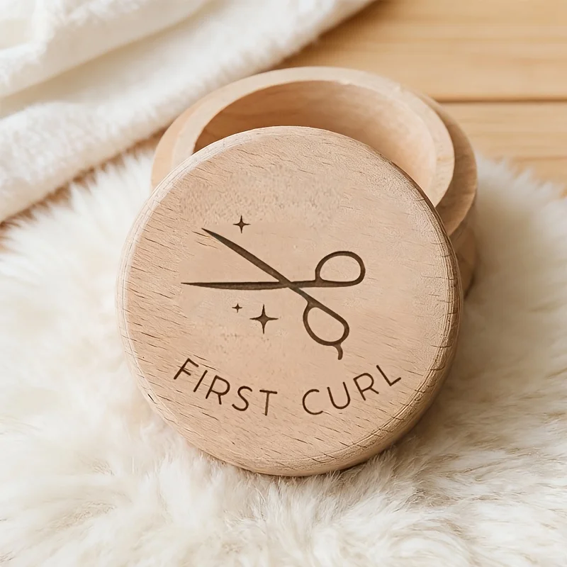 3pcs 2D Wooden Tooth Scissors with Fetal Pattern Baby Teeth Cord Storage Box Newborn Memory Keepsake Gift for Precious Memories