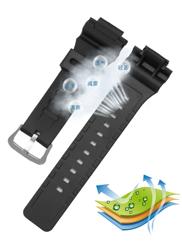 Imagen 2 del producto Correa de reloj de resina de silicona para Casio AQ-S810w 800 W-735H TRT-110H AEQ-110w AE-1000W W-735H SGW-300H MRW-200H F-180WH correa de 18mm