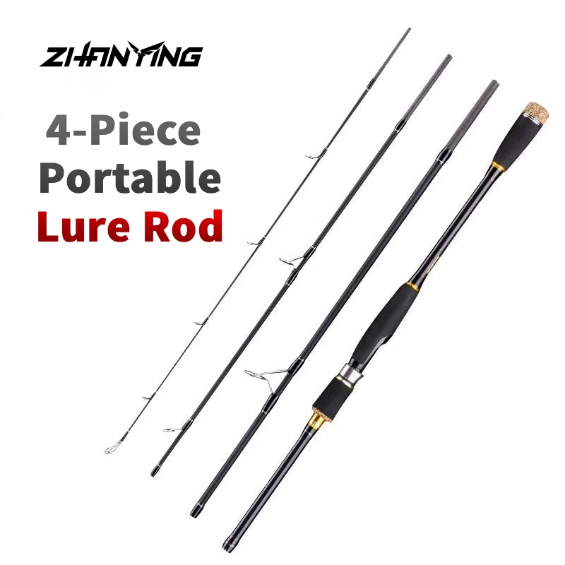 

ZHANYING 4-секционная портативная дорожная карбоновая удочка, сверхлегкий вес, ручка из ЭВА, спиннинг/литье, удочка, рыболовные снасти