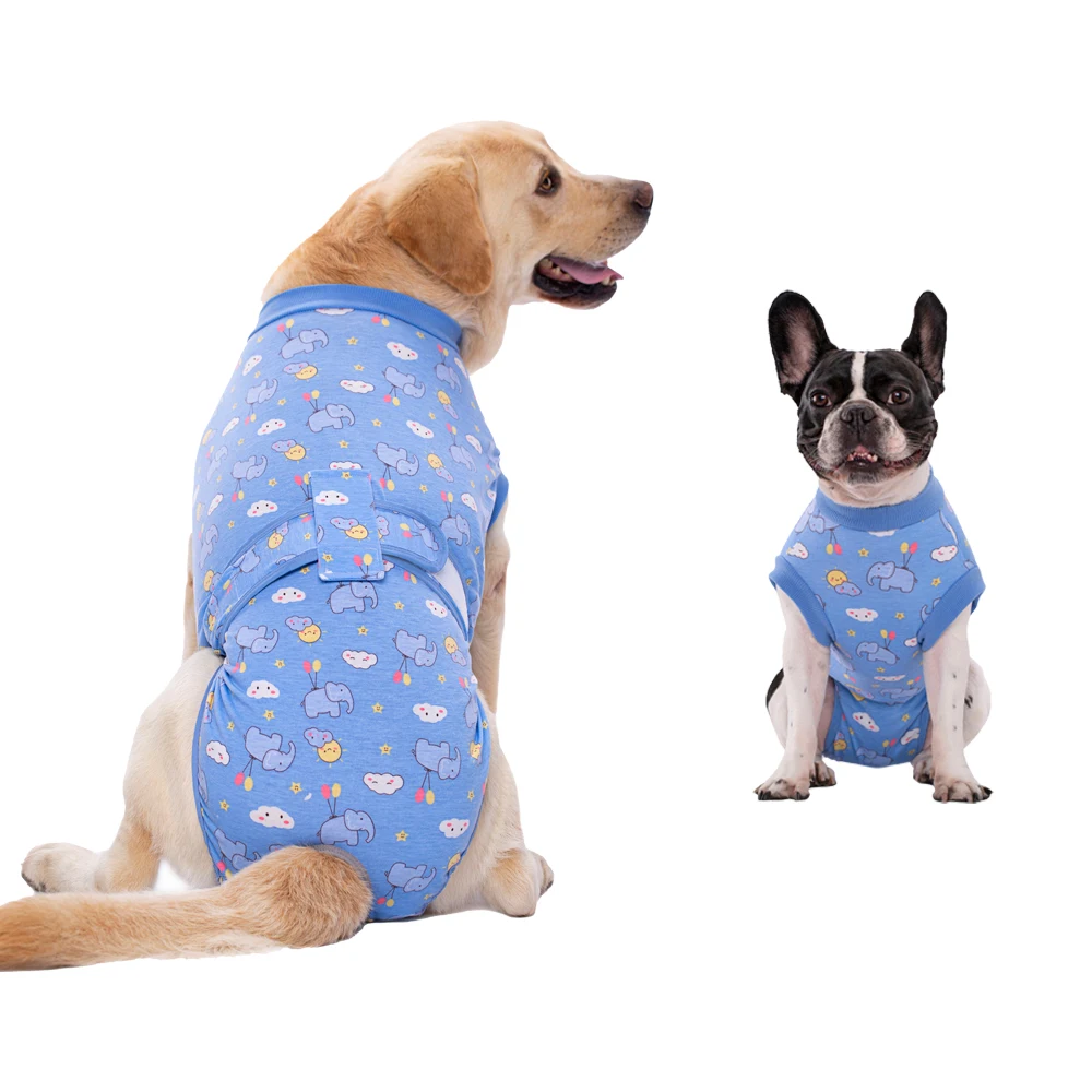 Recovery Suit for Dogs After Surgery Prevent Licking Pet Recovery Shirt for Large Dogs Abdominal Wounds Bandages Pet Dog Clothes