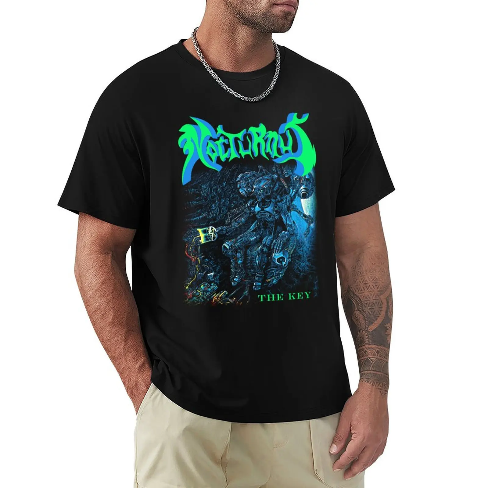

The Key Nocturnus Old School Death Metal T-shirt funnys sublime cute tops T-shirts for men cotton