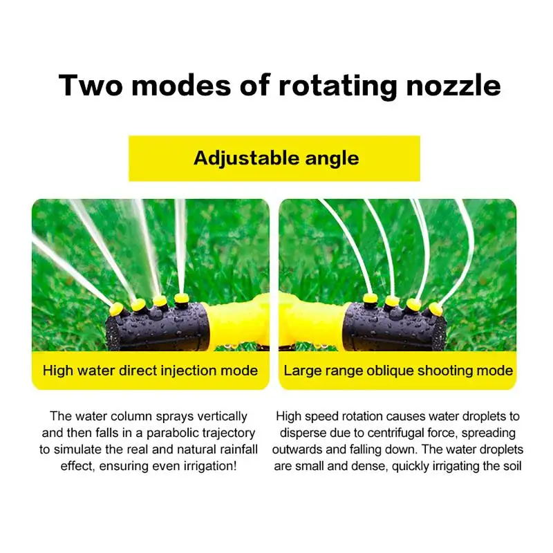 360 Degree Rotating Garden Sprinkler Tandem Sprinkler Watering Device Automatic Lawn Water Sprayer Irrigation System