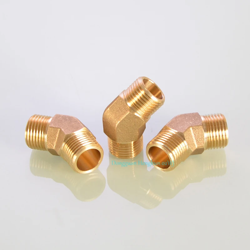 

Brass 45 Degree Elbow, 1/8" 1/4" 3/8" 1/2" BSP Male Female Thread Water Fuel Gas Pipe Connector High Pressure Leakproof Fitting