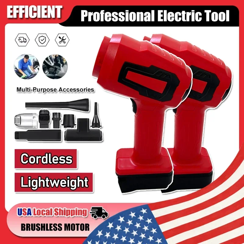 Portable Rechargeable Handheld 120W Car Vacuum Cleaner 18V Li-ion Battery 3 In 1 Electric Vacuum Home & Car Fit Milwaukee
