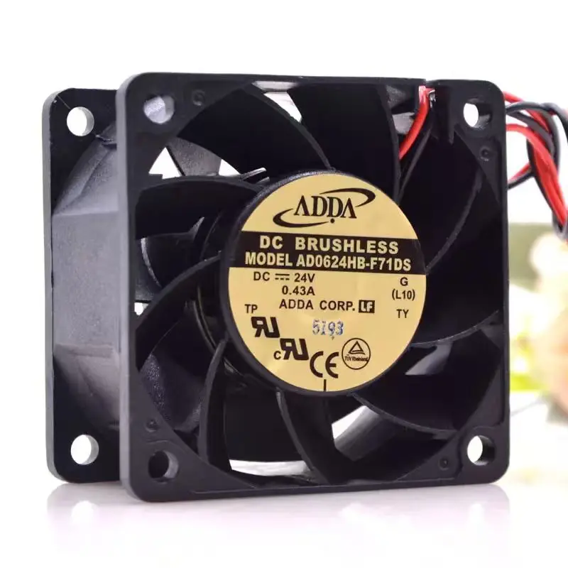 For ADDA AD0624HB-F71DS 60 mm 24 V 0.43A High Speed ​​Cooling Fan 60mmx38mm For Converters Inverters and Industrial Equipment