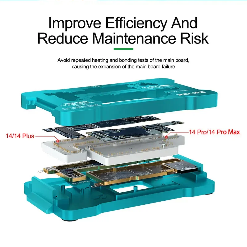 

RELIFE T-011 4 in 1 Mid-level test rack Suitable for iPhone14 series motherboard fault detection Power-on display repair tool