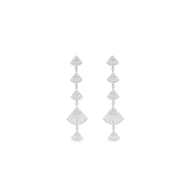LI KI High Quality 925 Sterling Silver 2021 New Fan-fringed Earrings Classic  Jewelry Gift For Friends - view 4