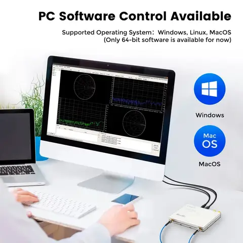 LibreVNA 100kHz-6GHz Vector Network Analyzer Professional NanoVNA Antenna Analyzer USB Based Full 2-Port with External Reference