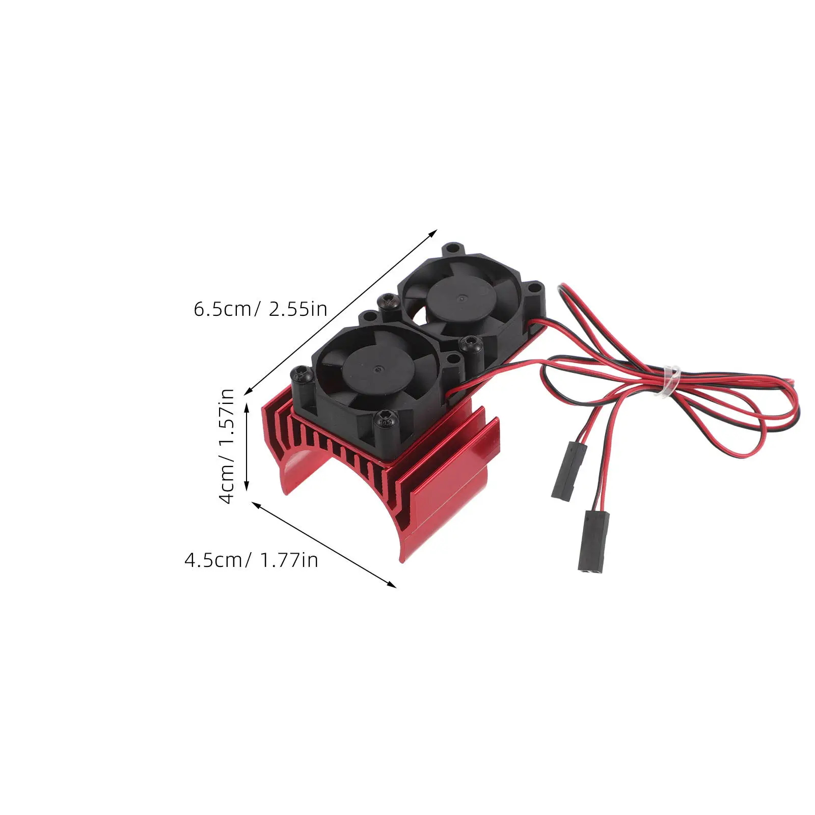 Aluminum Alloy Heatsink Radiator Dual Fan for Climbing Rc Car Motor 540 Brushed 3660 Brushless Cooling Heat Sink Rc Car Truck view 3