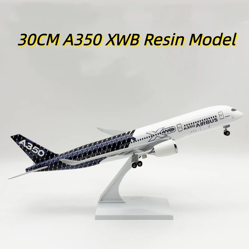 Avions à l'échelle 30 cm, prototype A350 XWB, modèle d'avion en résine avec train d'atterrissage, avion miniature pour collection ou cadeau