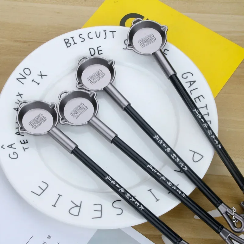 16pcs factory direct new pan shape with submachine gun gel pen student stationery wholesale B