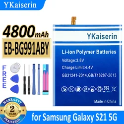 YKaiserin 배터리 삼성 갤럭시 SM-G991B/DS G991U S21 5G 플러스 울트라 S21Plus S21 + S21 울트라 배터리용, 4800mAh/5700mAh