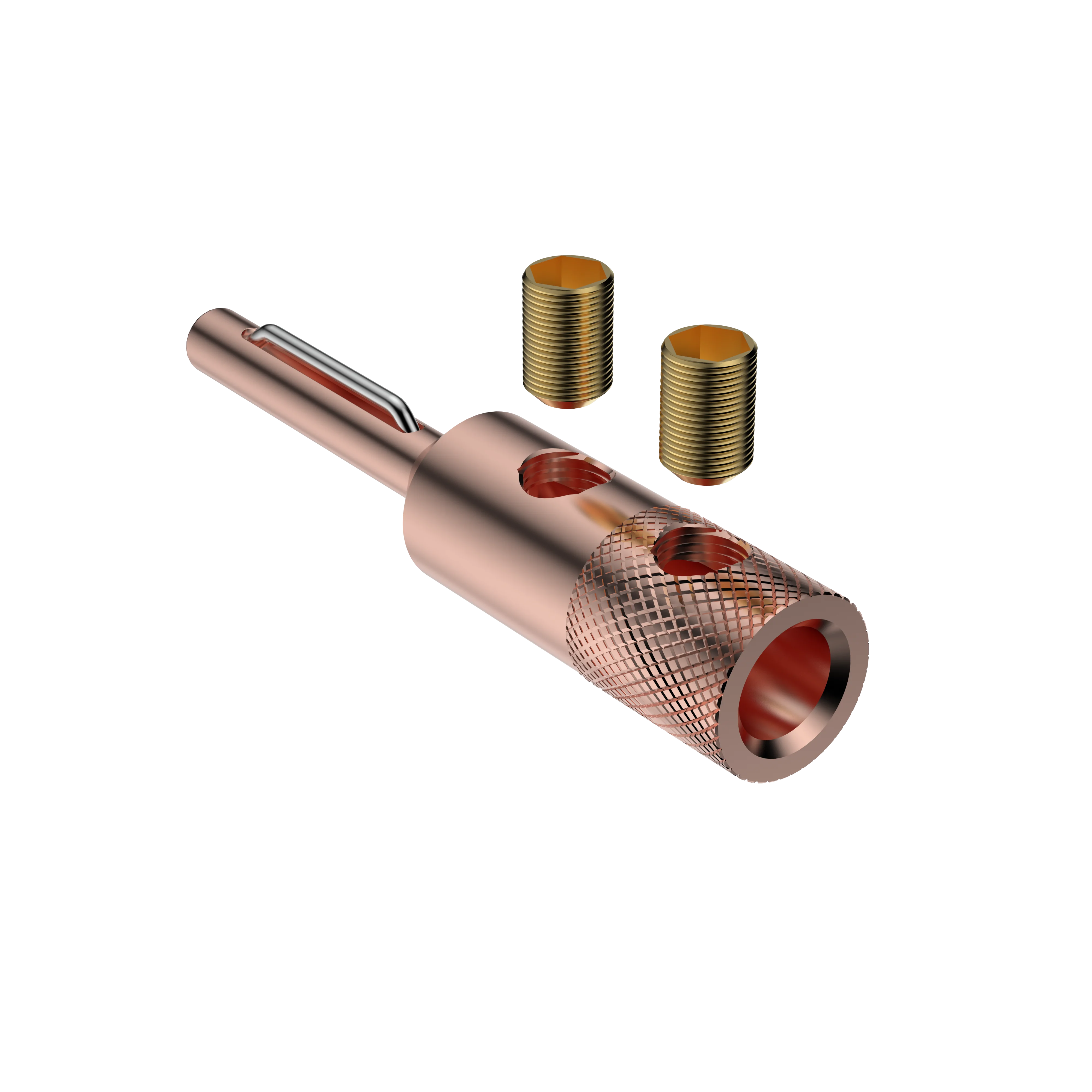 4PCS Viborg VB401 High quality Pure Red Copper Banana Connector Terminal Plug connector 4MM Speaker Wire Plug Screw Locking