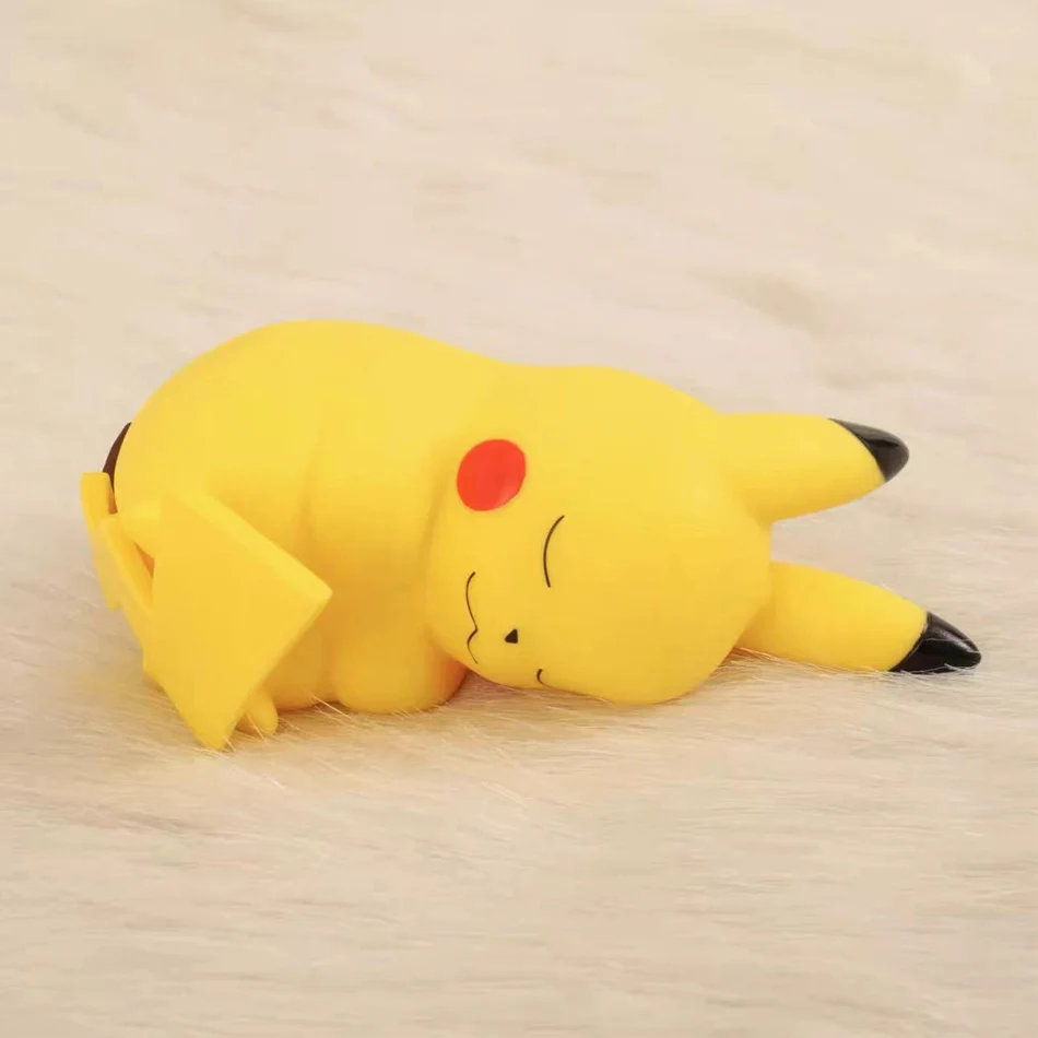 10 sztuk zestaw Pokemon lampka nocna świecące Pikachu Gengar Charizard Psyduck Squirtle śliczne Kawaii miękkie zwierzę lampka nocna prezenty dla